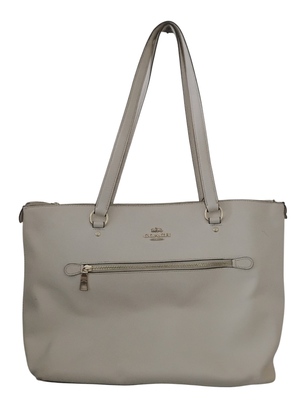 Coach Pebble Leather Tote Bag in Light Taupe